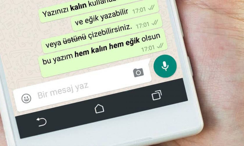 Whatsapp ta kalın ve italik yazı yazma