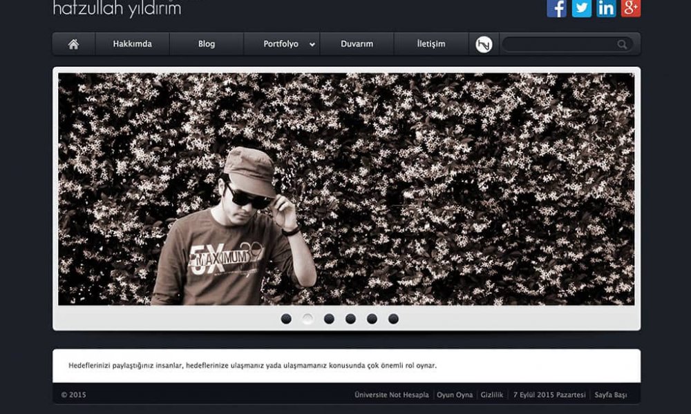 Yeni bir web sitesi, yeni seyler soylemek lazim